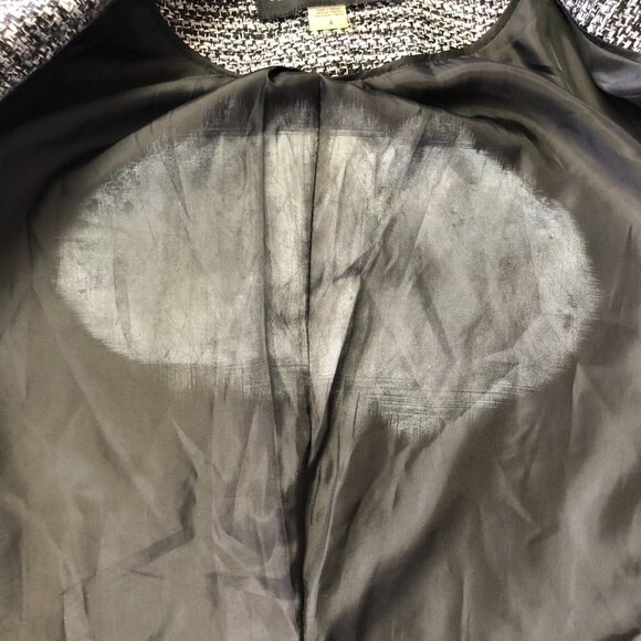 Karl Lagerfeld Paris Tweed Pattern Fringe Blazer - Picture 14 of 14